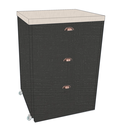 Ver imagem 1 de Mesa Multiuso Projeto Camarim Madeirado com Assento Estofado Linho/ Ébano