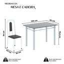 Ver imagem 3 de Conjunto de Mesa com 4 Cadeiras Lívia Branco/Preto