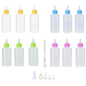 Mamadeira Pet Gato Cao Filhote 60ml Kit 3 Unidades Cor Sortida Cachorro Amamentaçao Animal de Estima