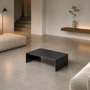 Ver imagem 1 de Mesa de Centro Estilo Industrial com Chapa de Ferro Maciça - Cor Preta