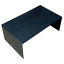 Ver imagem 3 de Mesa de Centro Estilo Industrial com Chapa de Ferro Maciça - Cor Preta