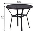 Ver imagem 6 de Kit 6 Cadeiras Alumínio e Mesa Tampo Varanda Jardim Piscina Pedra Ferro
