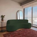 Ver imagem 4 de Sofá Curvo 2 Lugares Amsterdã 140cm Linho - Doce Sonho Móveis Verde