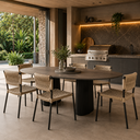 Ver imagem 4 de Kit 6 Cadeiras Vitoria Rami Corda Náutica Luxo Área Externa Gourmet Jardim