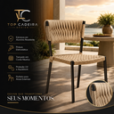 Ver imagem 2 de Kit 6 Cadeiras Vitoria Rami Corda Náutica Luxo Área Externa Gourmet Jardim