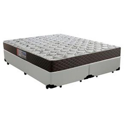 Cama Box Casal Branco + Colchão Espuma D20 138x188x14