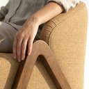Ver mais imagens de Poltrona Decorativa Iris Pes Madeira Linho Color Trend Tca 219 Moll