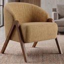Ver imagem 2 de Poltrona Decorativa Iris Pes Madeira Linho Color Trend Tca 219 Moll