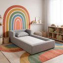 Ver imagem 3 de Cama Montessoriana Solteiro Desmontável com Colchão em Bouclé:Cinza
