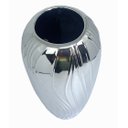 Ver imagem 4 de Vaso de Cerâmica Prata Espelhado Estilo Colonial Vintage Espressione Vaso Decorativo Prata, Vaso Esp