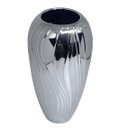 Ver imagem 6 de Vaso de Cerâmica Prata Espelhado Estilo Colonial Vintage Espressione Vaso Decorativo Prata, Vaso Esp