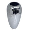 Vaso de Cerâmica Prata Espelhado Estilo Colonial Vintage Espressione Vaso Decorativo Prata, Vaso Esp - 6
