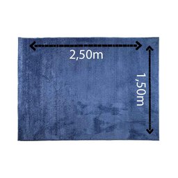 Tapete para Quarto ,sala ,escritório 1,50 X 2,50 Pelo Macio.:azul - 3
