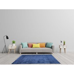 Tapete para Quarto ,sala ,escritório 1,50 X 2,50 Pelo Macio.:azul - 2