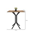 Ver imagem 3 de Conjunto Sala de Jantar para Cozinha Mesa Tampo BP Quadrada e 2 Cadeiras Juliete Yescasa Preto/Rustico/Chum