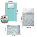 Ver imagem 4 de Jogo de Cama Solteiro Algodão 200 Fios 3 Peças Estampado