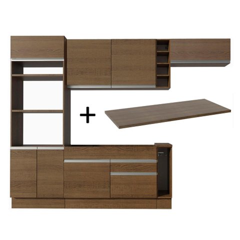 Armário de Cozinha Completa 290cm Rustic Safira Madesa 14