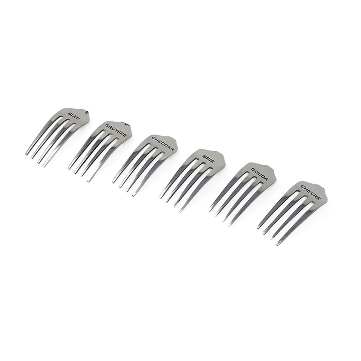 Kit 6 Plaquinhas Identificadoras Marcadores de Queijos Inox