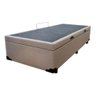 Cama Box Bau Solteirão Premium ( Blindada ) Super Reforçada - Corino - Bege - 1