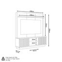Ver imagem 4 de Home Theater Jural Mdp/mdf Tv até 75 Portas de Correr Canela/offwhite G77 - Gran Belo