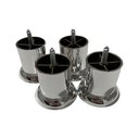 Ver imagem 1 de Pé Para Sofá 50mm x 60mm Cromado Metalizado Redondo 4 unidades