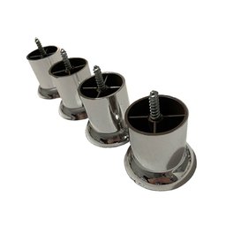 Pé Para Sofá 50mm x 60mm Cromado Metalizado Redondo 4 unidades - 3