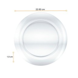 Prato Raso Vidro Duralex 22,6cm Astral 24 Unidades - Nadir 0002 - 5