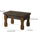Ver imagem 2 de Puff, Banqueta, Recamier Captone Madri Pés de Madeira 0,80 Cor Marrom - Comprar Moveis em Casa