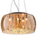 Ver imagem 2 de P - Pendente / Plafon Soho Cromado Transp e Ambar (d)50cm (a)28cm 6xg9 150w - Pd001am