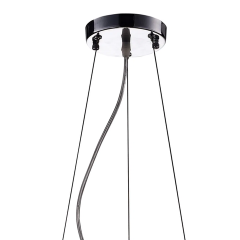 P - Pendente / Plafon Soho Cromado Transp e Ambar (d)50cm (a)28cm 6xg9 150w - Pd001am
