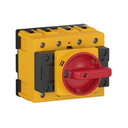 Ver imagem 1 de CHAVE SECCIONADORA ROTATIVA MSW 100A 3 POLOS COM MANOPLA VERMELHA / AMARELA PARA MONTAGEM EM PAINEL