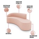 Ver imagem 3 de Sofá 4 Lugares Orgânico 220 Cm Morgan Veludo Rosê D03 - D’Rossi