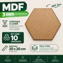 Ver imagem 3 de 10 Placa Hexagonal MDF Cru 20 cm 3mm de Espessura