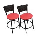 Ver imagem 2 de Kit 2 Banquetas Baixa Cozinha Encosto Juncado