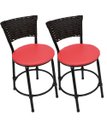 Ver imagem 2 de Kit 2 Banquetas Baixa Cozinha Encosto Juncado