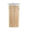 Cesto de Roupas de Bambu Forrado com Tampa Grande 72 Litros - 3