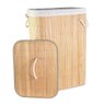 Cesto de Roupas de Bambu Forrado com Tampa Grande 72 Litros - 4