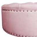 Ver imagem 4 de Puff Amora 80 Cm Suede Cinza Slk Decor Amara Rosa Claro
