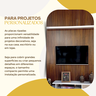 Kit 5 Placas Madeira Painel Ripado Imbuia em Mdf Autocolante 15x53 Cm - 3