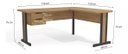 Ver imagem 3 de Mesa em L Kit Office Versátil 1170 com 2 Gavetas Kappesberg Cor Itapuã