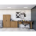Ver imagem 4 de Mesa em L Kit Office Versátil 1170 com 2 Gavetas Kappesberg Cor Itapuã