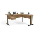 Ver imagem 1 de Mesa em L Kit Office Versátil 1170 com 2 Gavetas Kappesberg Cor Itapuã