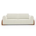 Ver imagem 5 de Sofá Living Bloom 180cm 02 Lugares com Pés de Madeira Bouclê Off White - Desk Design