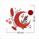 Ver imagem 5 de Adesivo Floral Boho Vermelho Estilo Nórdico 45x38 Minimalista Mod.05