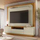 Ver imagem 1 de Estante para TV e Home Theater até 75 Polegadas 200CMX191,5cm 2 Portas 1 Gaveta Nilo