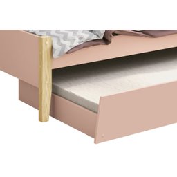 Cama Babá Solteiro com Auxiliar Simba Rosa Fosco com Natural - MoveisAqui - 3