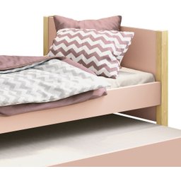 Cama Babá Solteiro com Auxiliar Simba Rosa Fosco com Natural - MoveisAqui - 4