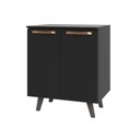Ver imagem 1 de Balcão Gabinete De Cozinha Thela Emília 70 Cm C/ Tampo Preto