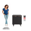 Ver imagem 5 de Balcão Gabinete De Cozinha Thela Emília 70 Cm C/ Tampo Preto