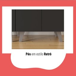 Balcão Gabinete De Cozinha Thela Emília 70 Cm C/ Tampo Preto - 3